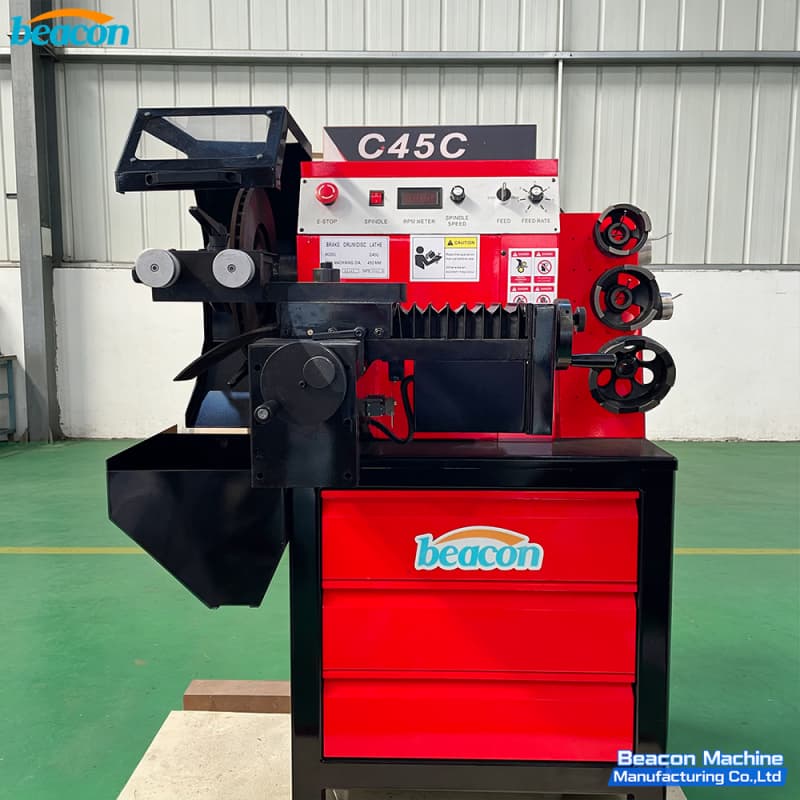 {Torno de disco de freno C45C, máquina de torneado de corte de tambor de disco de freno de coche para vehículos pequeños y medianos}