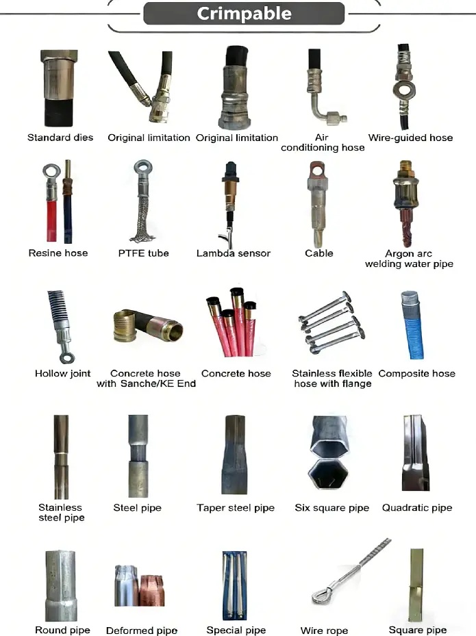{BC-51YTJ 4-51 mm Máquina prensadora de mangueras hidráulicas 600T Prensadora de mangueras de alta presión}