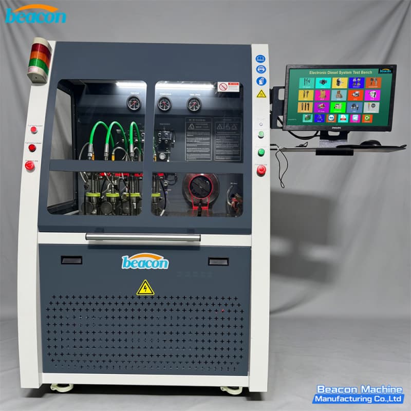 {CR1028 Banco de Pruebas Common Rail 4 Inyectores Simultaneos 4 Sensores de Flujo}