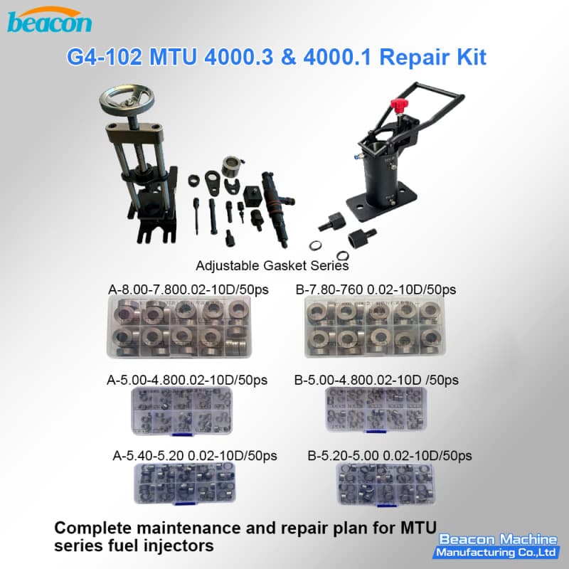 {G4-102 Kit de Reparacion de Inyectores MTU 4000.3 4000.1 con Juego de Juntas Ajustables}